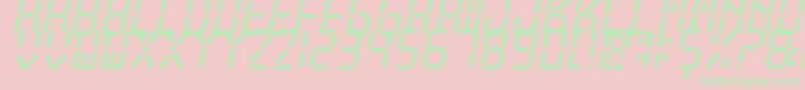 NewXDigitalTfb-Schriftart – Grüne Schriften auf rosa Hintergrund