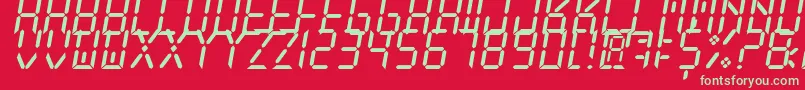 Lisätietoja NewXDigitalTfb-fontista NewXDigitalTfb-fontti – vihreät fontit punaisella taustalla