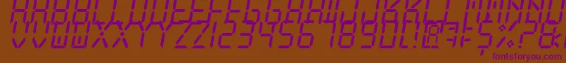 NewXDigitalTfb Font – Purple Fonts on Brown Background