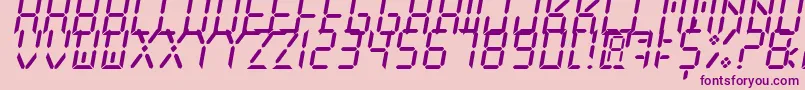 NewXDigitalTfb Font – Purple Fonts on Pink Background