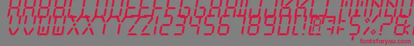 NewXDigitalTfb-fontti – punaiset fontit harmaalla taustalla