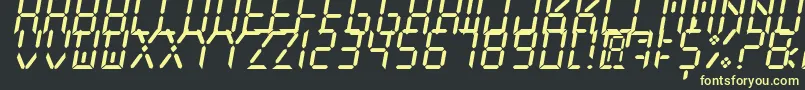 NewXDigitalTfb Font – Yellow Fonts on Black Background