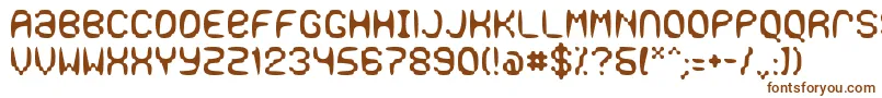 Шрифт Gaseous – коричневые шрифты на белом фоне