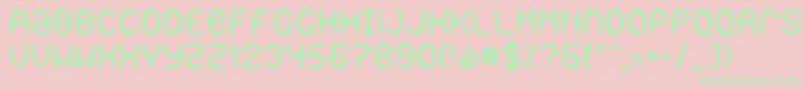 Gaseous Font – Green Fonts on Pink Background