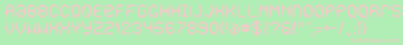 Czcionka Gaseous – różowe czcionki na zielonym tle