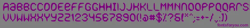 フォントGaseous – 紫色のフォント、灰色の背景
