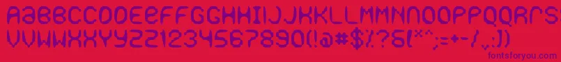 Gaseous Font – Purple Fonts on Red Background