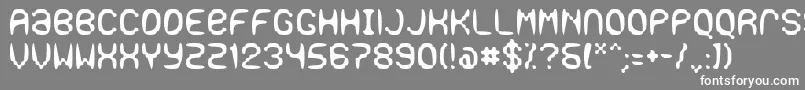 フォントGaseous – 灰色の背景に白い文字