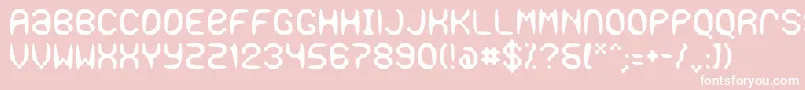 Gaseous Font – White Fonts on Pink Background