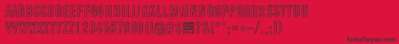 RadarEchoesUnclearAtmosphere Font – Black Fonts on Red Background
