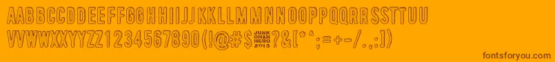 RadarEchoesUnclearAtmosphere Font – Brown Fonts on Orange Background