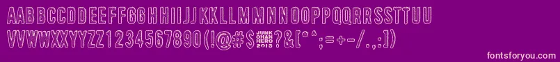 RadarEchoesUnclearAtmosphere Font – Pink Fonts on Purple Background