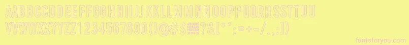 RadarEchoesUnclearAtmosphere Font – Pink Fonts on Yellow Background