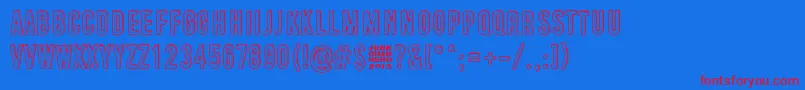 RadarEchoesUnclearAtmosphere Font – Red Fonts on Blue Background