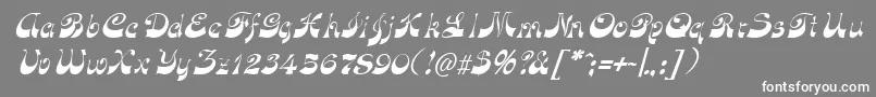 フォントFunkyfaceuprightItalic – 灰色の背景に白い文字