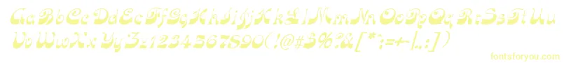 FunkyfaceuprightItalic-Schriftart – Gelbe Schriften