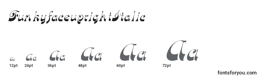 Размеры шрифта FunkyfaceuprightItalic