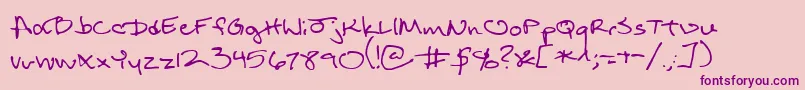 Kkror Font – Purple Fonts on Pink Background