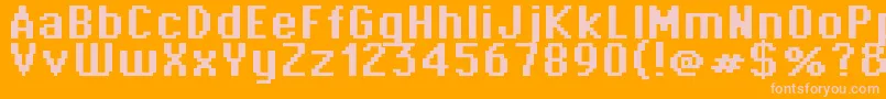 Police St03b – polices roses sur fond orange