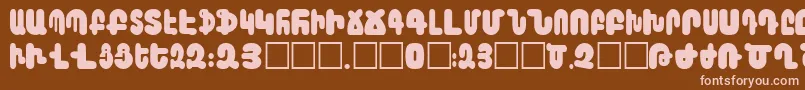 Arax Font – Pink Fonts on Brown Background