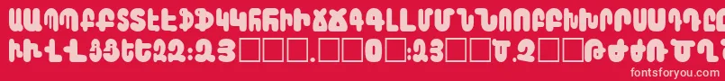 Шрифт Arax – розовые шрифты на красном фоне