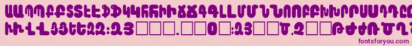 Arax Font – Purple Fonts on Pink Background