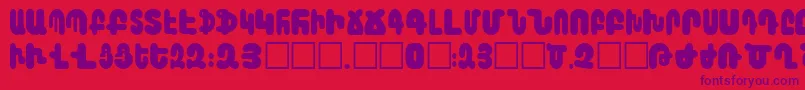 More about Arax Font Arax Font – Purple Fonts on Red Background