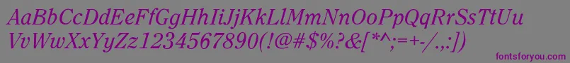 Шрифт Oxy – фиолетовые шрифты на сером фоне