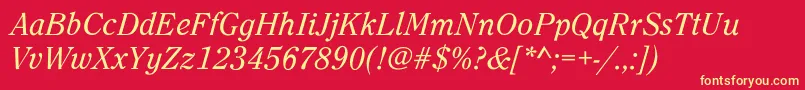 Oxy Font – Yellow Fonts on Red Background