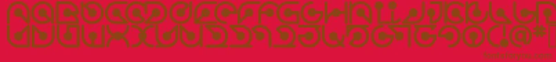 Police Atomrg – polices brunes sur fond rouge