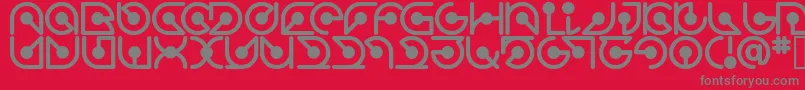 Atomrg-Schriftart – Graue Schriften auf rotem Hintergrund