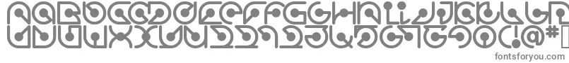 フォントAtomrg – 白い背景に灰色の文字