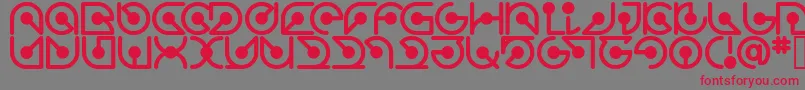 フォントAtomrg – 赤い文字の灰色の背景