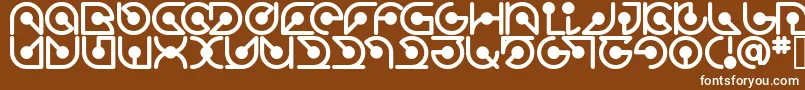 Шрифт Atomrg – белые шрифты на коричневом фоне