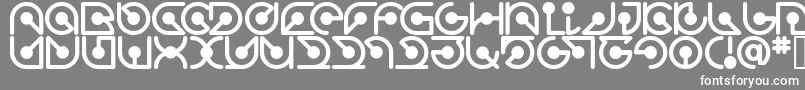 Atomrg-Schriftart – Weiße Schriften auf grauem Hintergrund