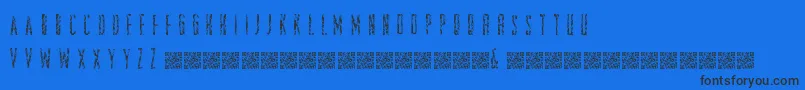 Zombiestory Font – Black Fonts on Blue Background