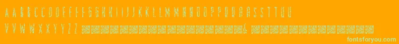 Zombiestory Font – Green Fonts on Orange Background