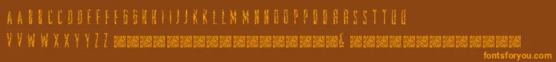 Zombiestory Font – Orange Fonts on Brown Background