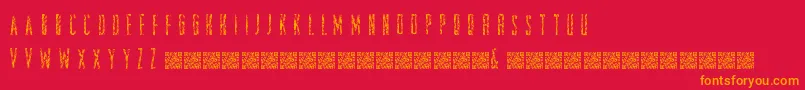 Zombiestory Font – Orange Fonts on Red Background