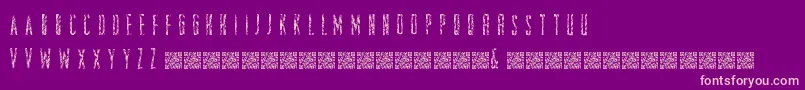 Zombiestory Font – Pink Fonts on Purple Background