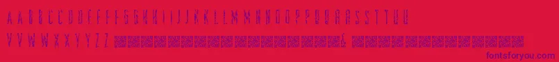 Zombiestory Font – Purple Fonts on Red Background