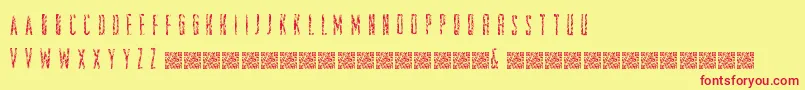 Zombiestory Font – Red Fonts on Yellow Background