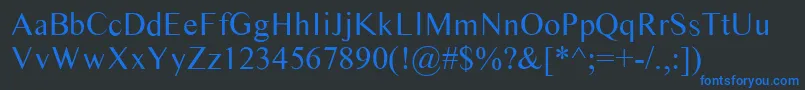 Timess Font – Blue Fonts on Black Background