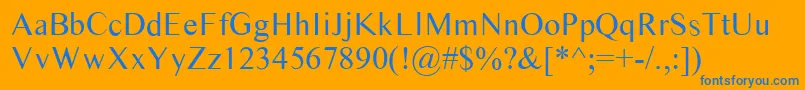 Timess Font – Blue Fonts on Orange Background