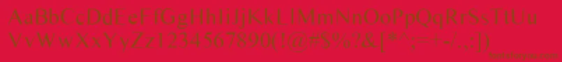 Timess Font – Brown Fonts on Red Background