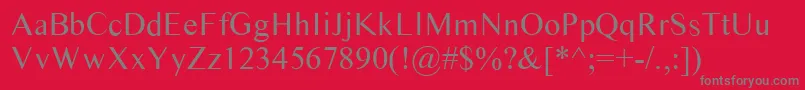 Timess Font – Gray Fonts on Red Background