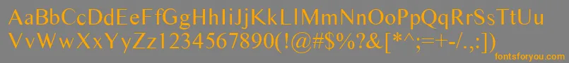 Timess Font – Orange Fonts on Gray Background