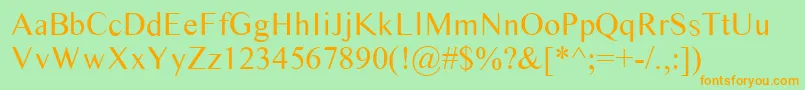 Timess Font – Orange Fonts on Green Background