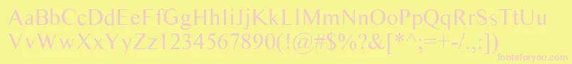 Timess Font – Pink Fonts on Yellow Background