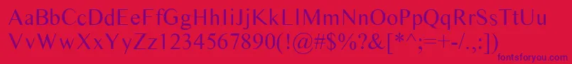 Timess Font – Purple Fonts on Red Background